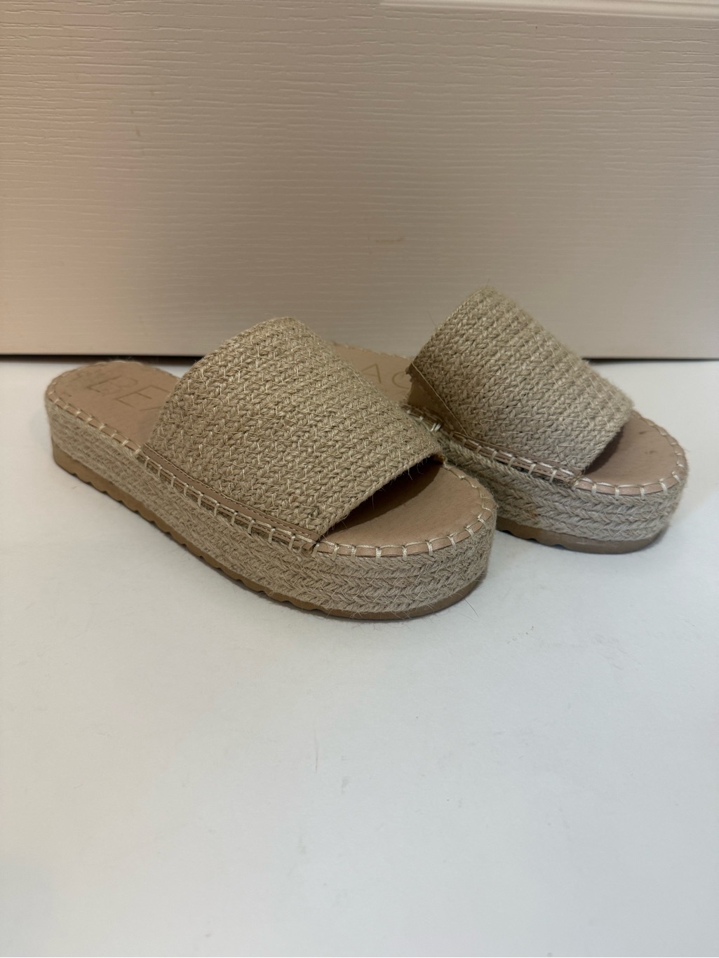 Woven Espadrille Slide Sandals - Natural Beige